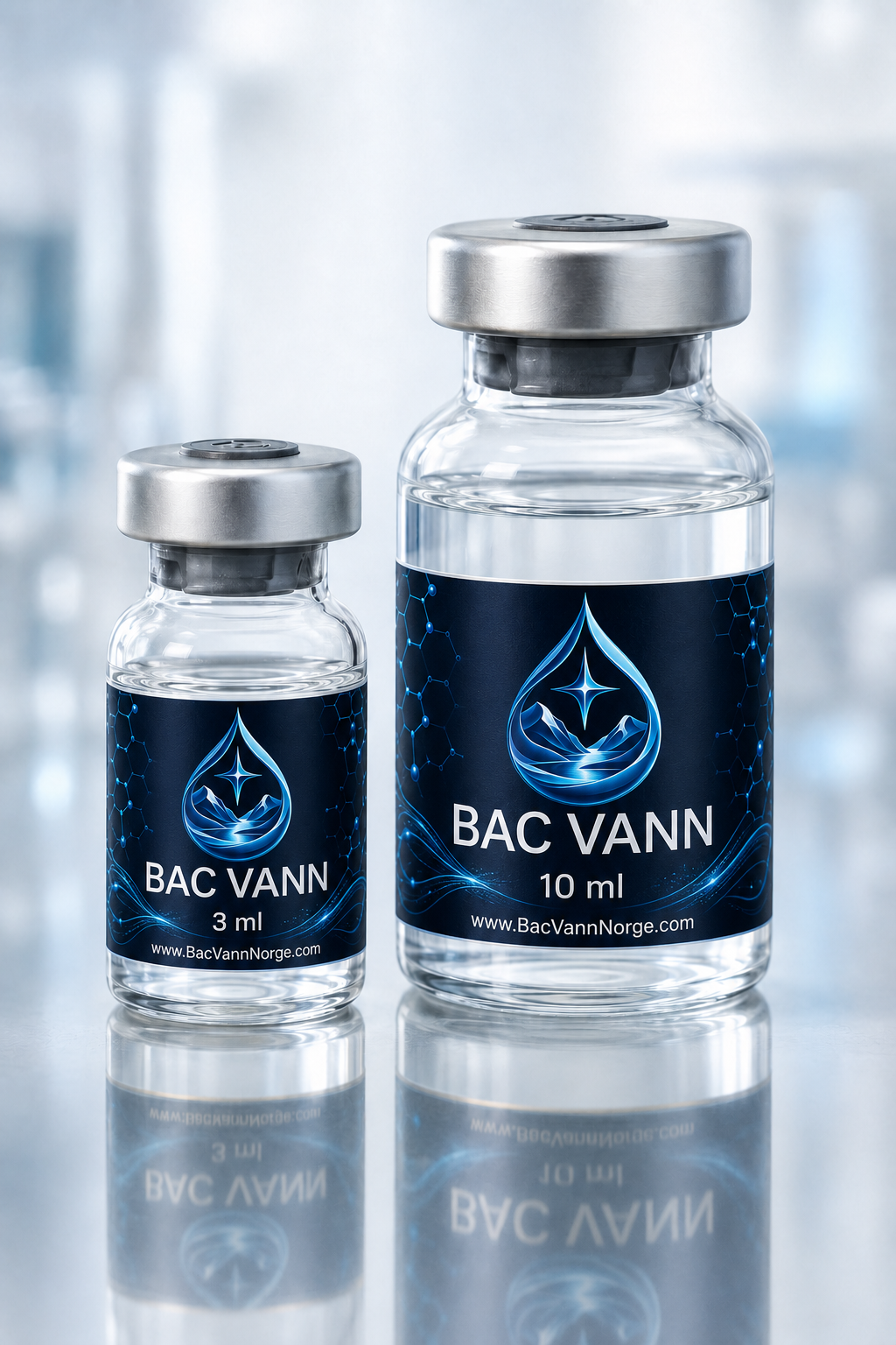 BAC-vann 3 ml og BAC-vann 10 ml